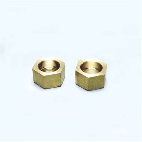 High Quality Custom CNC Machined Copper Brass Hex Nuts